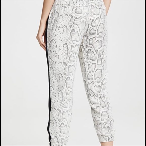 !NEW! PAM & GELA Snake Print High Rise Tie Track Jogger Pants - Size P - Picture 2 of 12